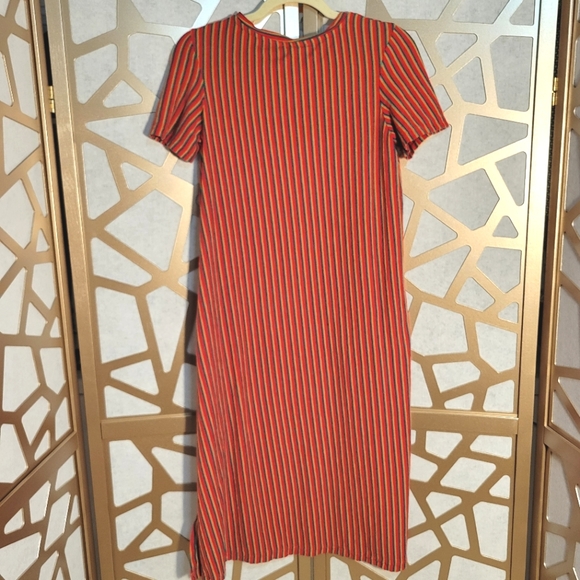 NWOT ZARA TRAFALUC Rainbow Stripe T-shirt Dress - Picture 6 of 9